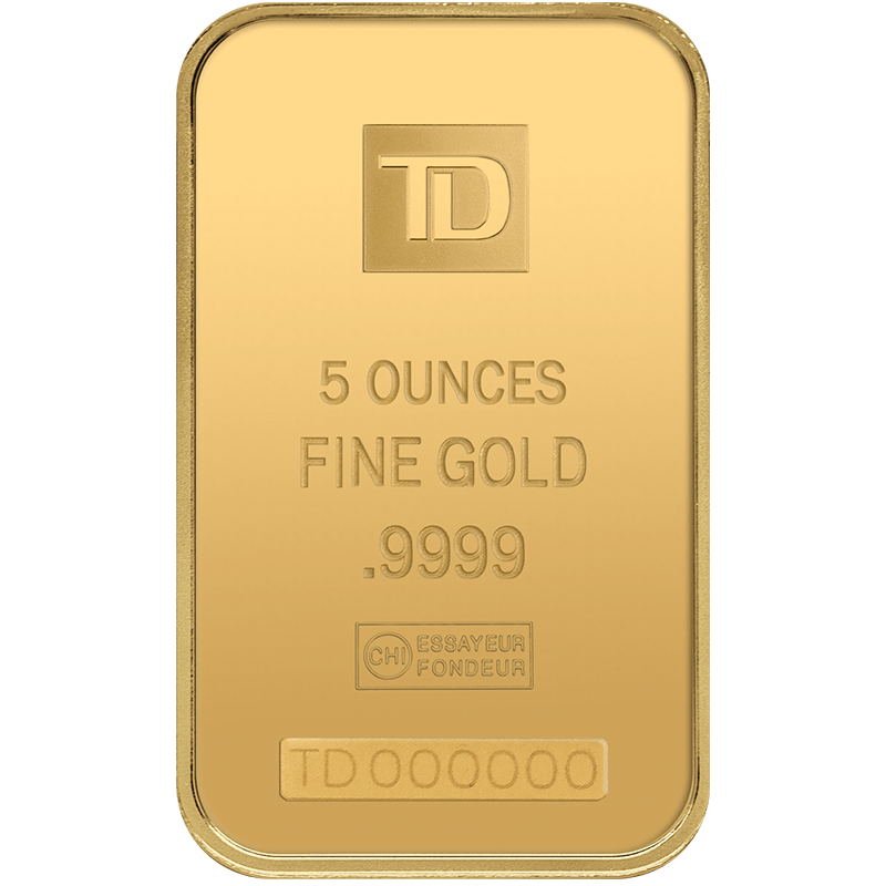 Image for 5 oz TD Gold Bar from TD Precious Metals